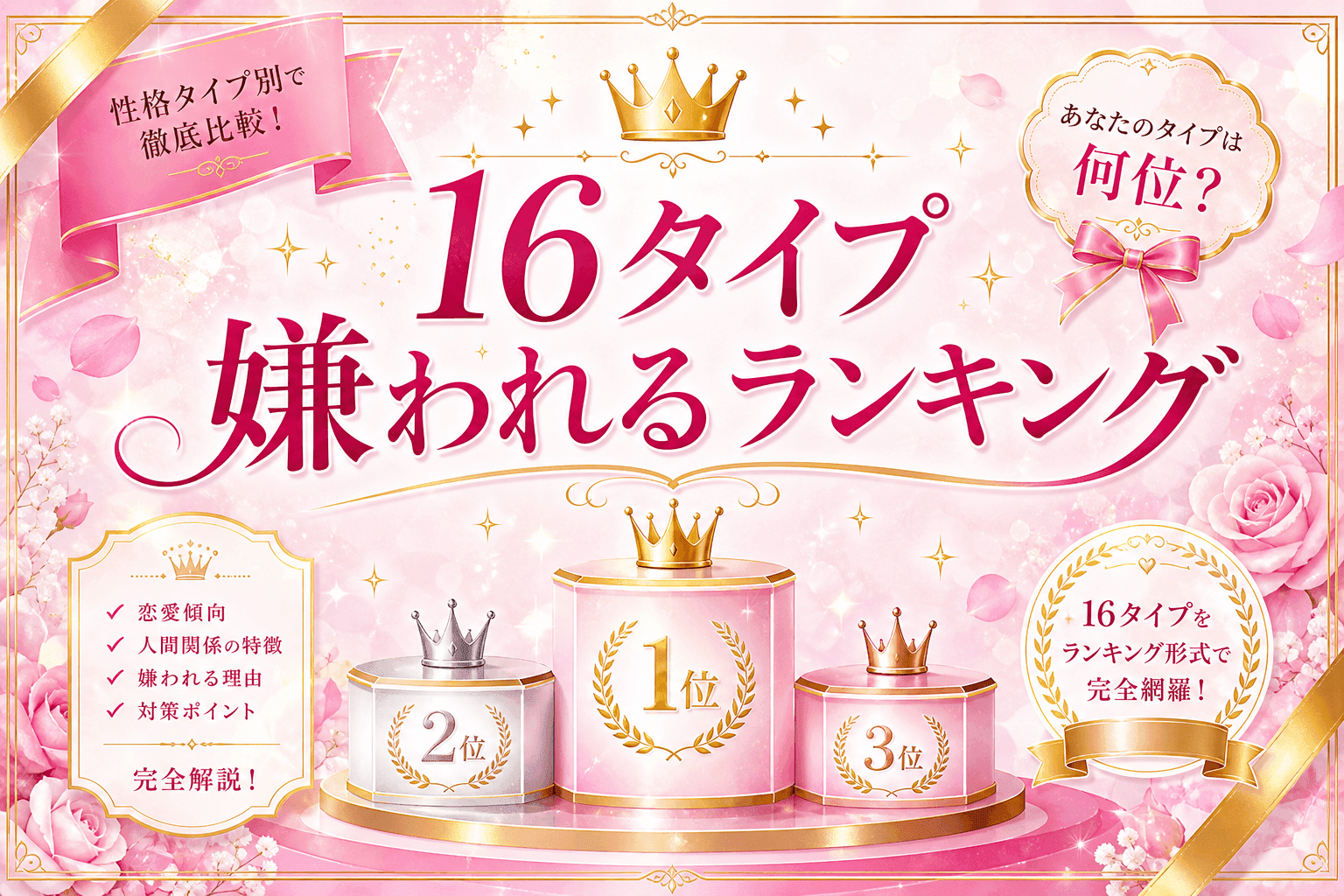 16Personalities嫌われやすいランキング