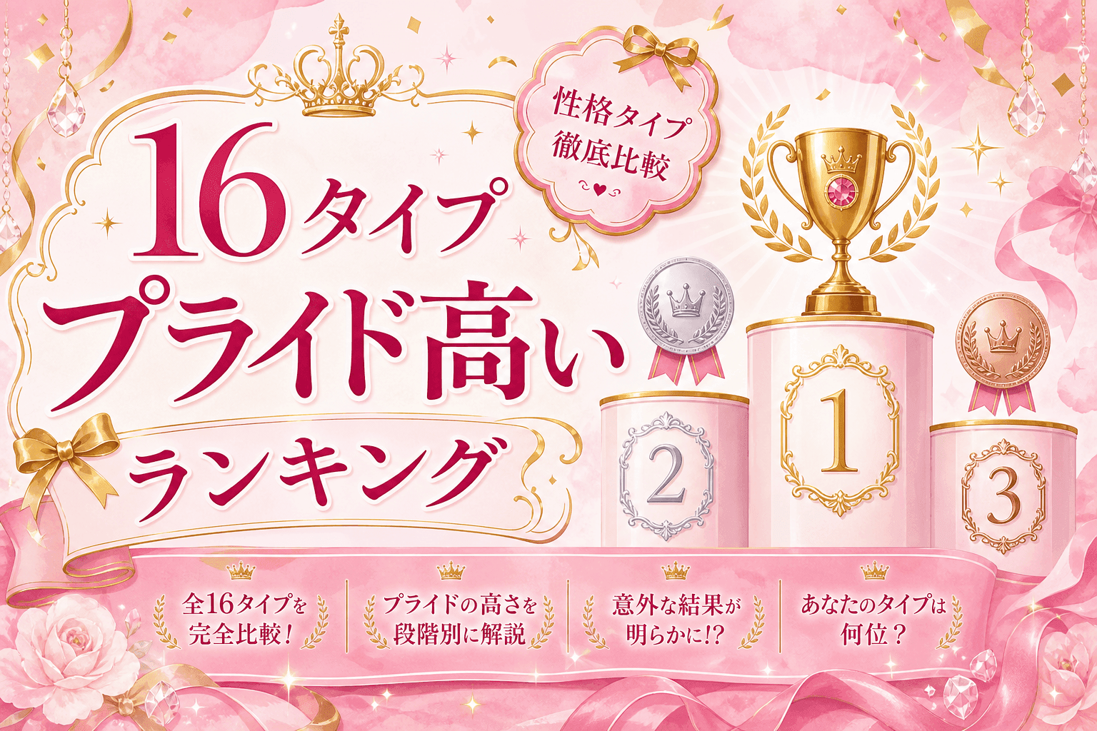 16Personalitiesプライド高いランキング|16タイプ別を解説