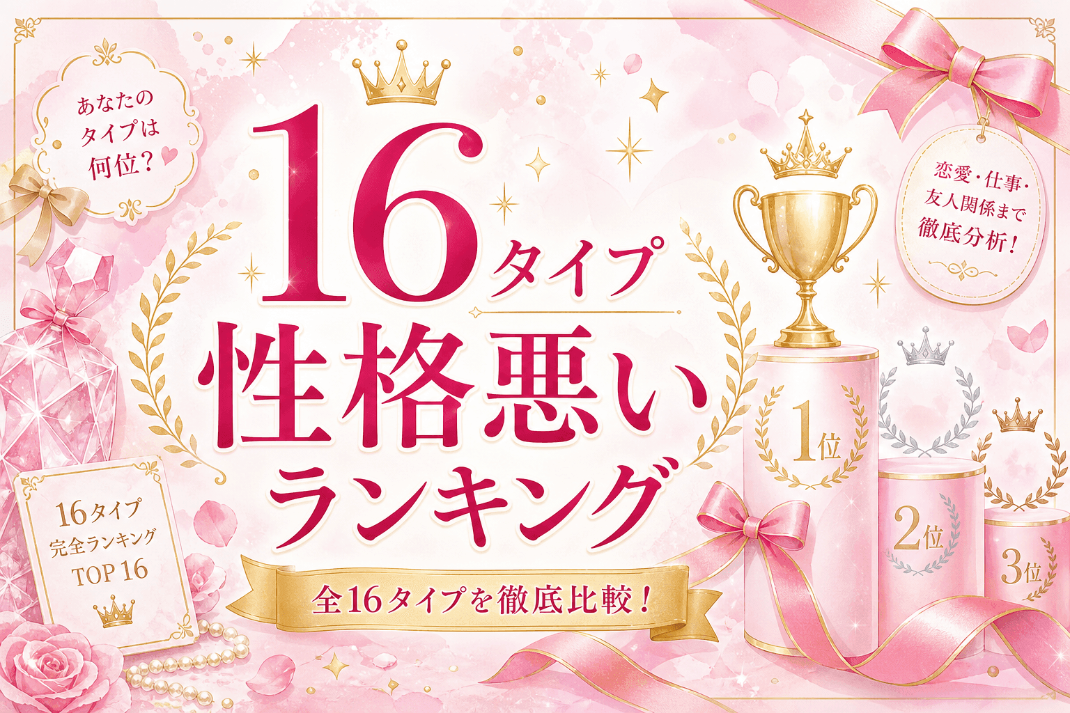 16Personalities性格悪いランキング|16タイプ別を解説