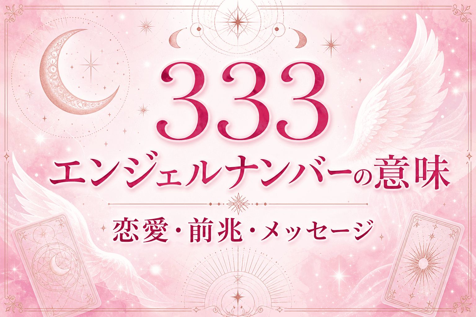 333 エンジェルナンバーの意味|恋愛・前兆・メッセージ