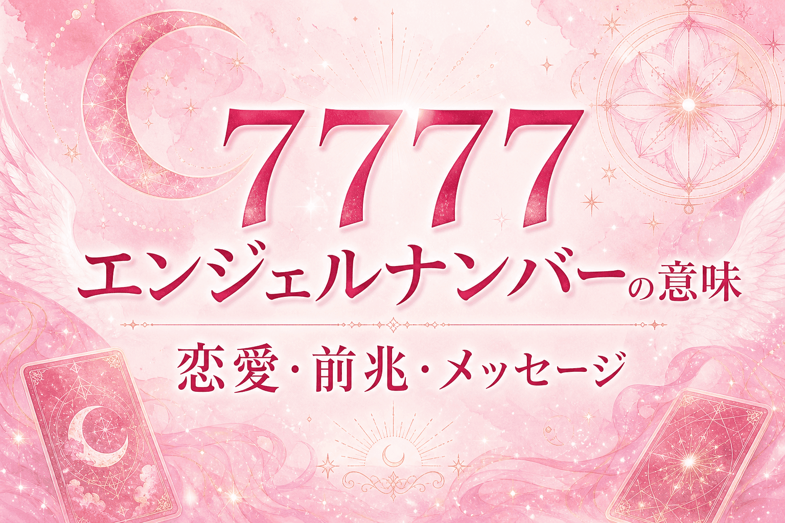 7777 エンジェルナンバーの意味|恋愛・前兆・メッセージ