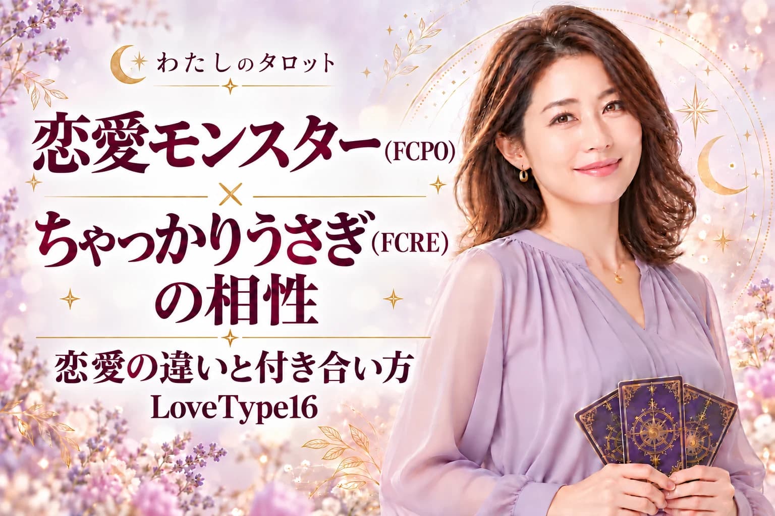 恋愛モンスター(FCPO)とちゃっかりうさぎ(FCRE)の相性|恋愛の違いと付き合い方【LoveType16】