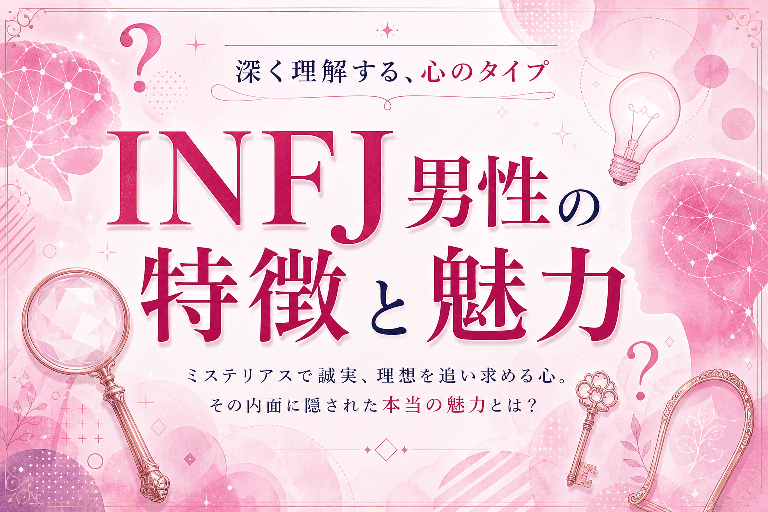 INFJ男性の特徴と魅力