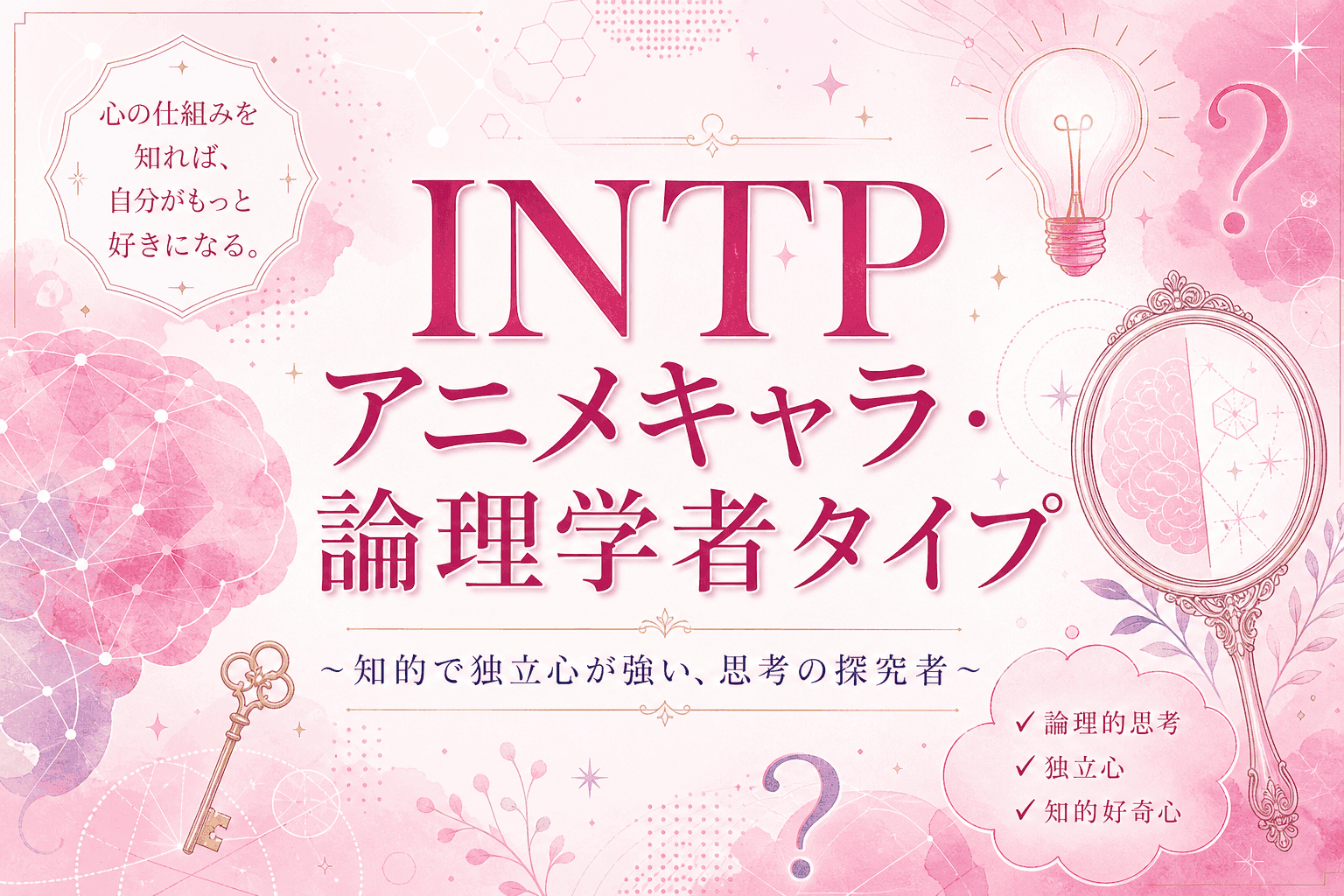 INTPアニメキャラ・論理学者タイプ
