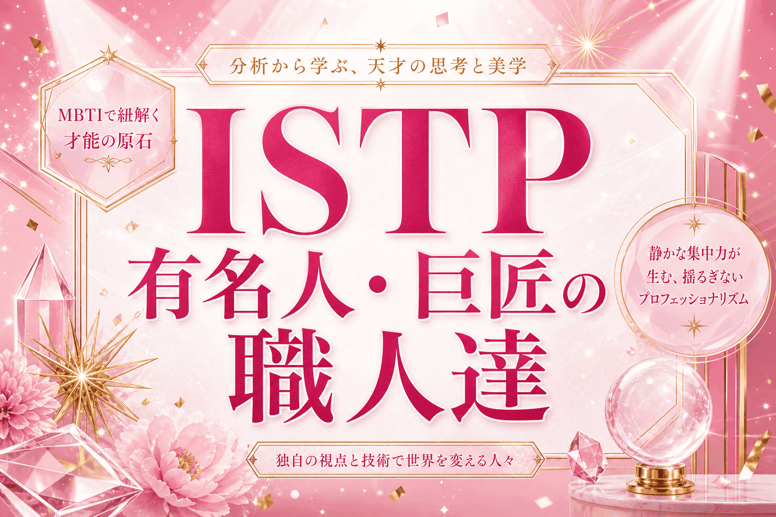 ISTP有名人・巨匠の職人達