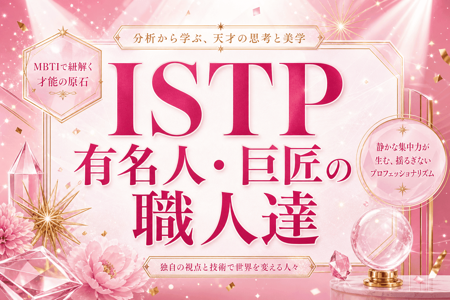 ISTP有名人・巨匠の職人達