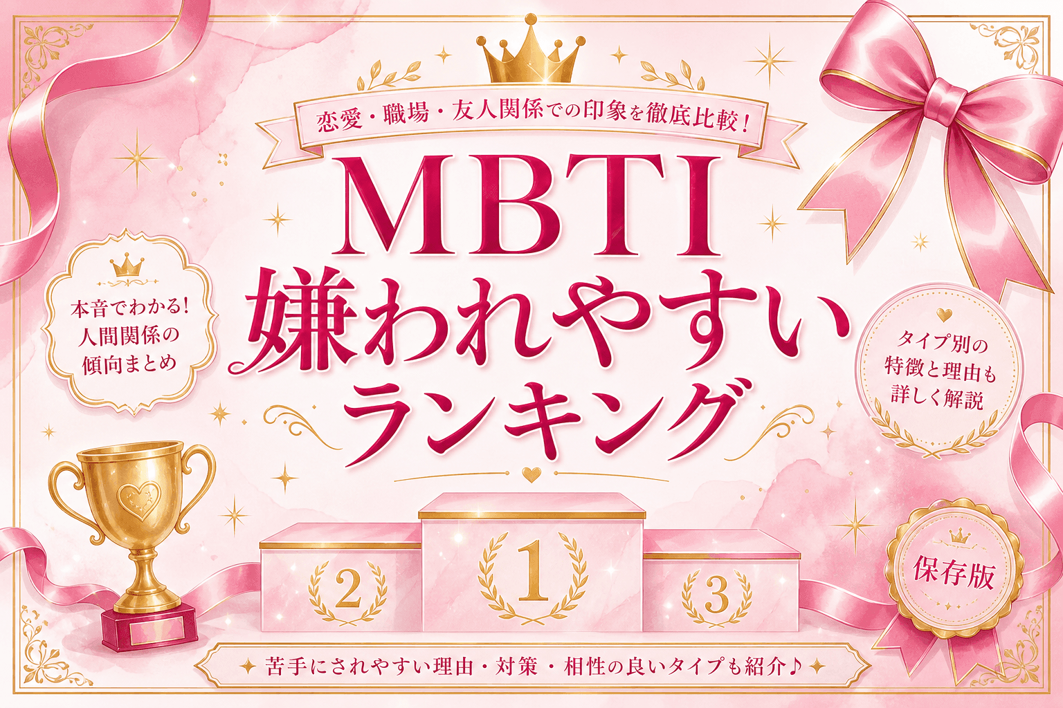 MBTI嫌われやすいランキング