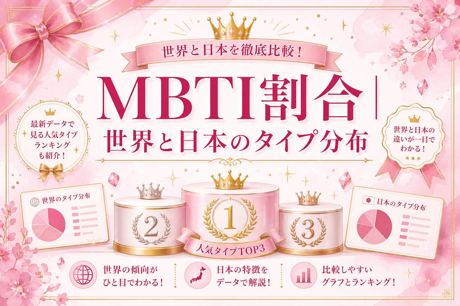 MBTI割合 世界と日本のタイプ分布