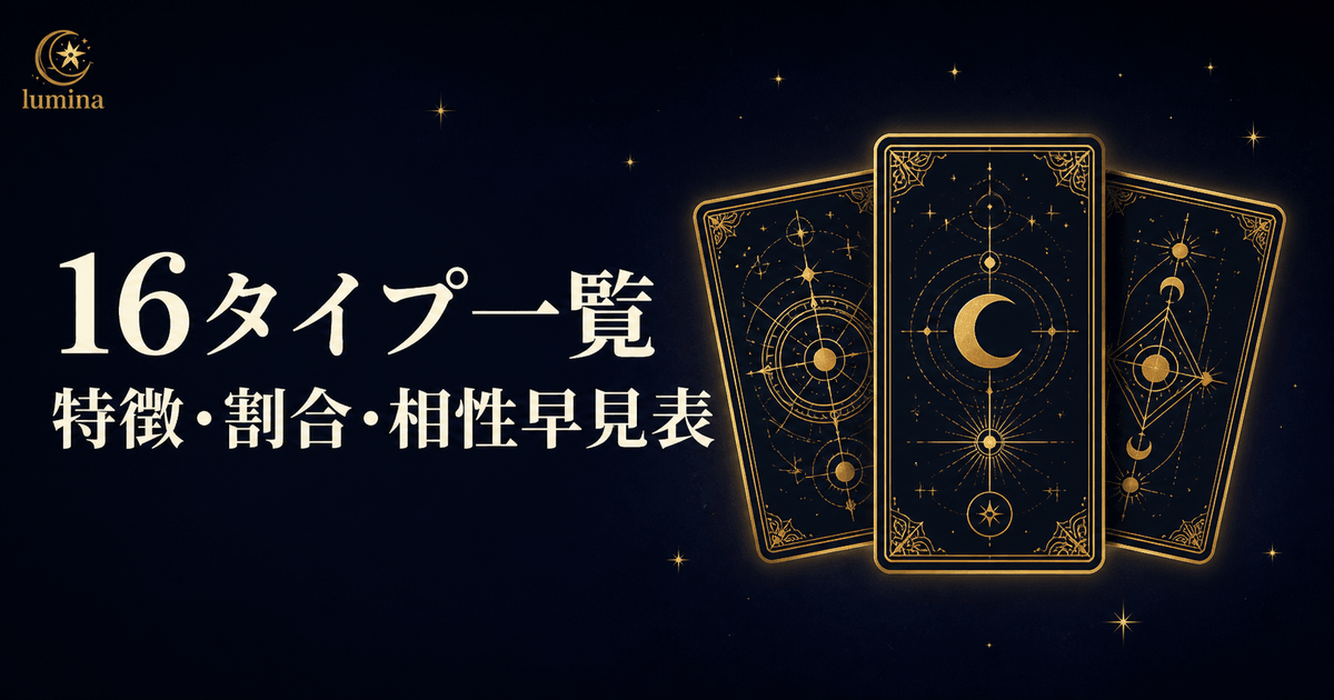 16タイプ一覧|全タイプの特徴・強み・恋愛・仕事を徹底比較
