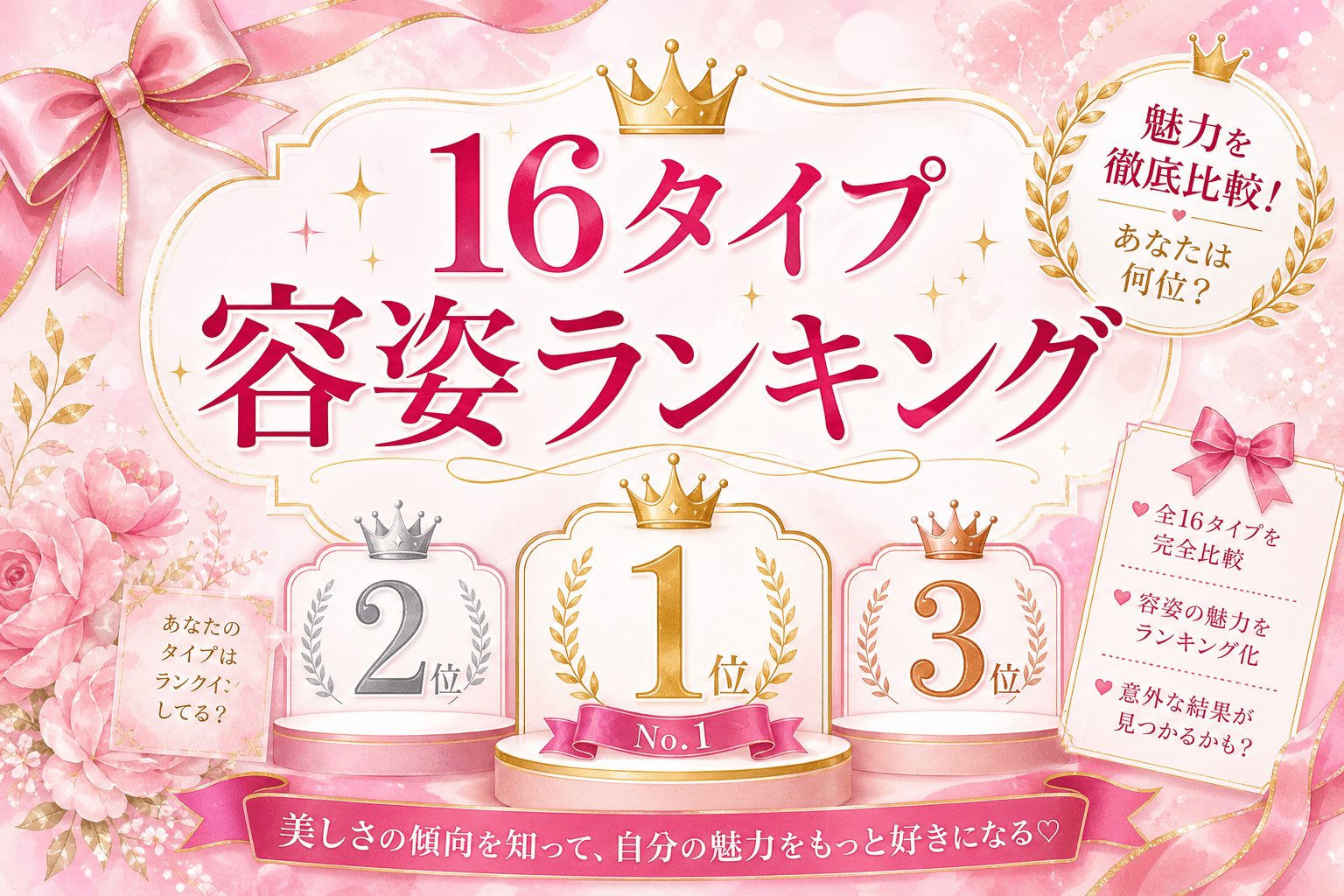 16Personalities容姿ランキング｜外見が良いと言われやすいタイプの特徴と理由を解説