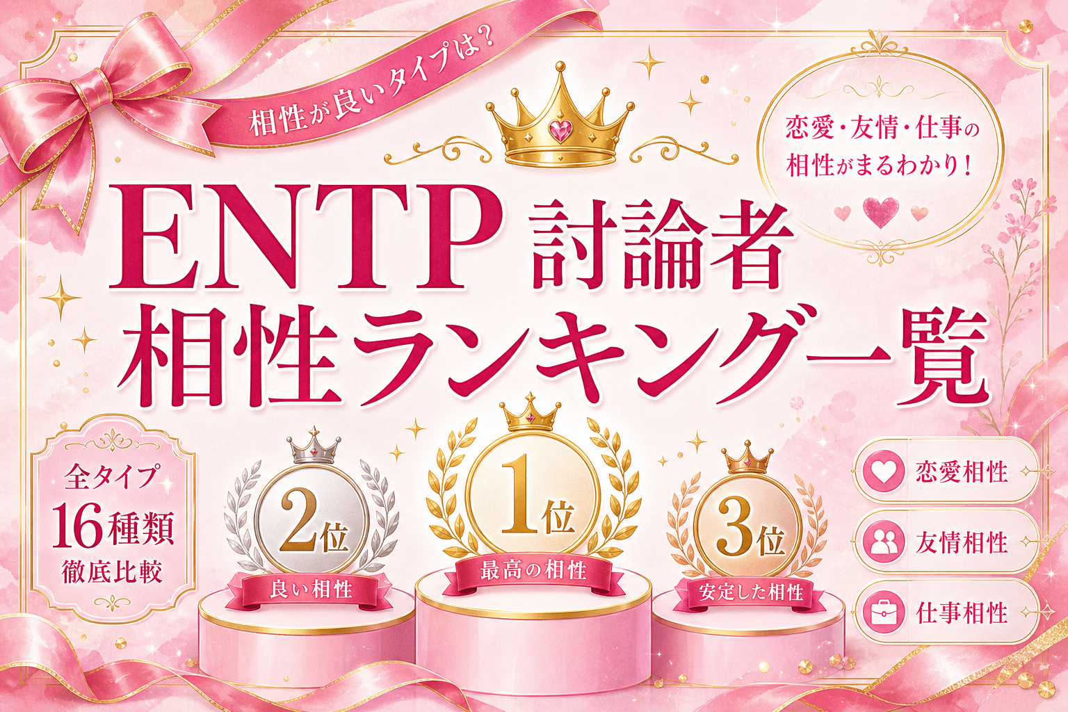 ENTP相性ランキング全16タイプ｜討論者と恋愛・仕事の相性を完全解説