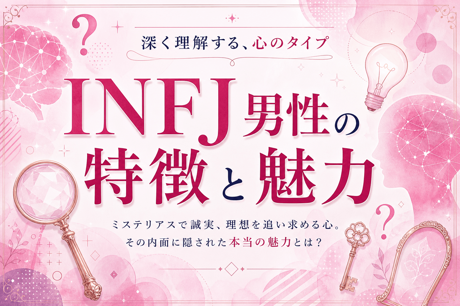 INFJ男性の特徴15選｜提唱者タイプの男性の恋愛・少ない理由・落とし方を解説