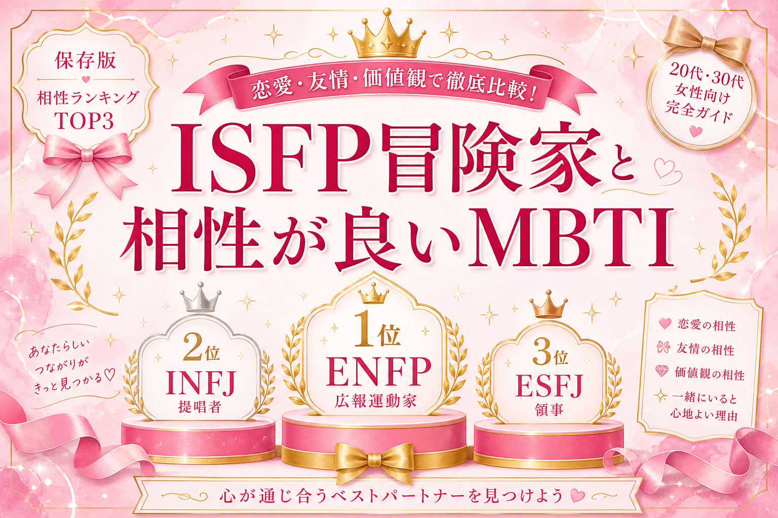 ISFP相性ランキング全16タイプ｜冒険家と恋愛・仕事の相性を完全解説