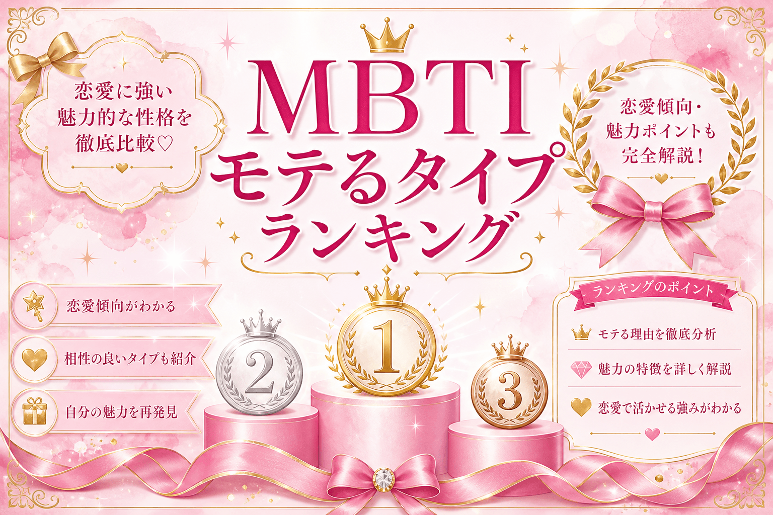MBTIモテるランキング全16タイプ【男女別】恋愛で人気なタイプを徹底解説